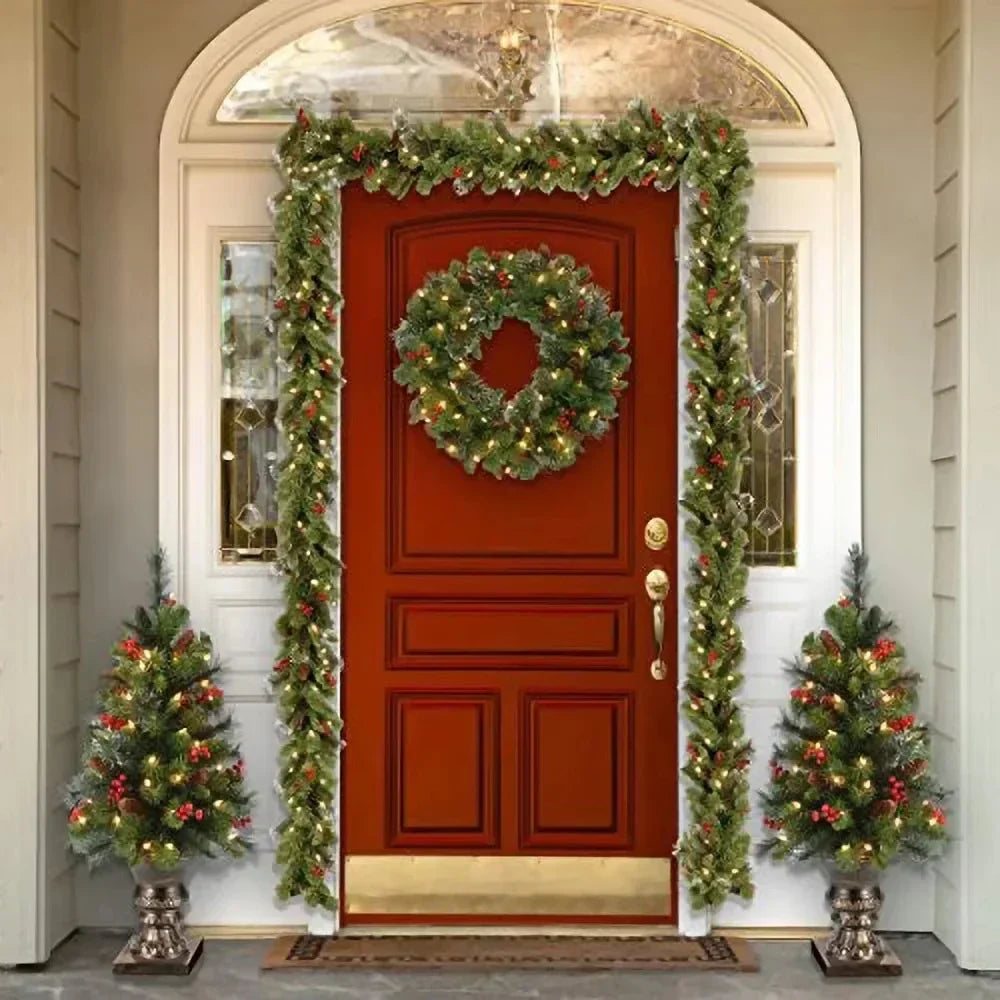 Christmas Wreath Xmas Tree Garland Decorations-1