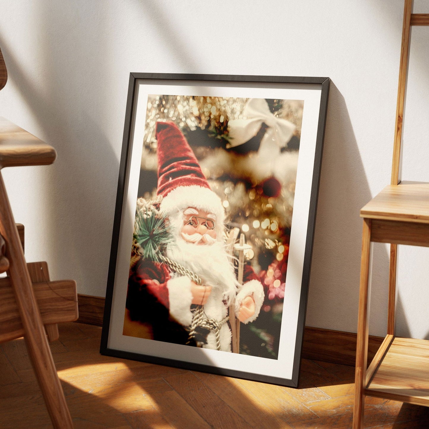 Santa Claus Festive Christmas Decorations - Rolled Poster Wall Art Print-4