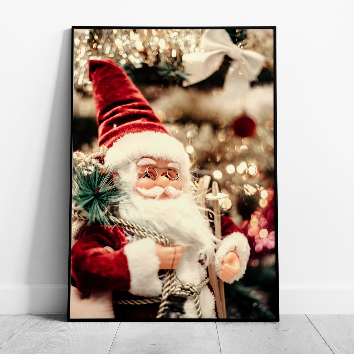 Santa Claus Festive Christmas Decorations - Rolled Poster Wall Art Print-5