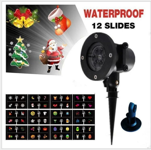 48 Pattern Christmas Projector Laser Light Snow LED Lamp Landscape