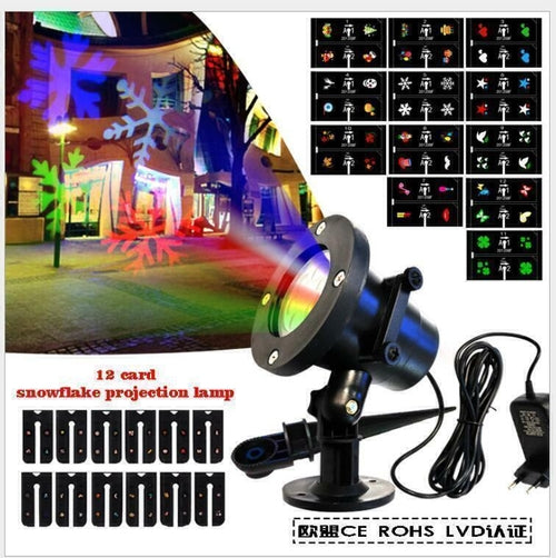 48 Pattern Christmas Projector Laser Light Snow LED Lamp Landscape